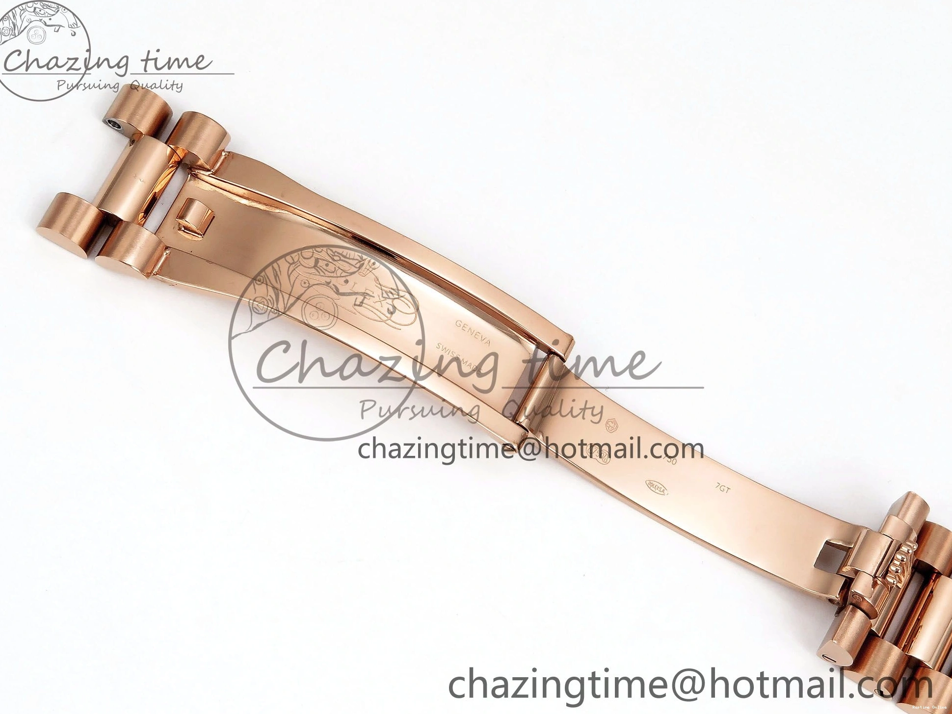 0125 SunProtective Day Date 40 RG JDF 904L Steel Brown Textured Stick Dial on President Bracelet VR3255 V3 (Gain Weight) 1359